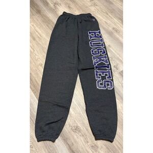 Champion Huskies Sweatpants Women's Small Dark Gray Athletic Joggers‎